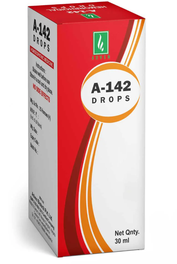 Adven A-142 Hemorrhoidal Drops for piles, fissures, and anal pain relief