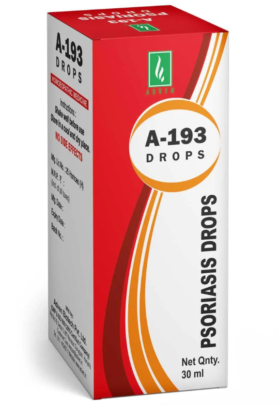 Adven A-193 Psoriasis Drops for scaly patches and itching relief support