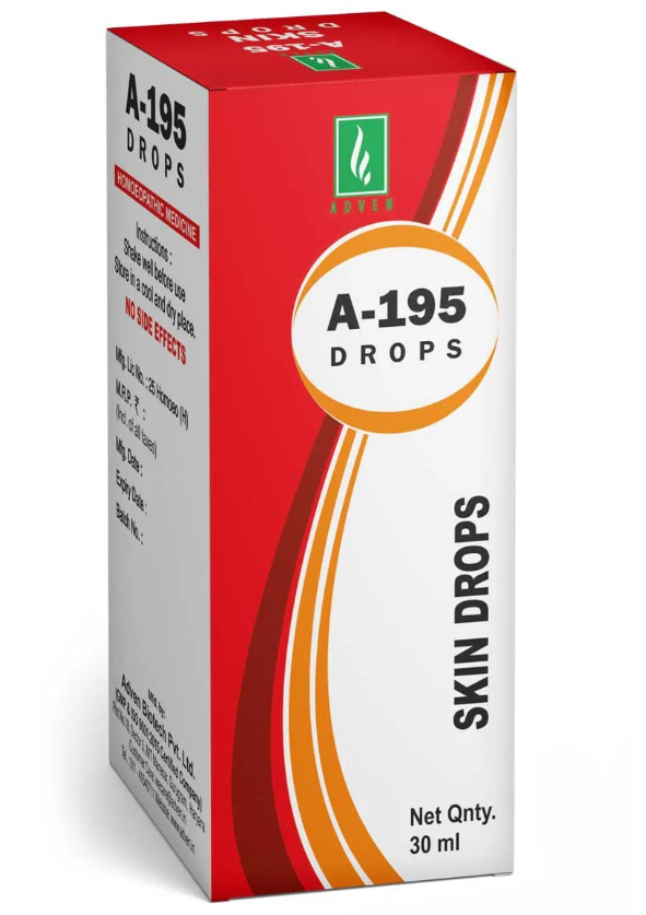 Adven A-195 Skin Drops for eczema and itching relief support