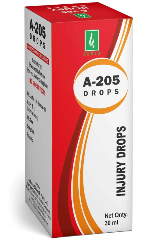 Adven A-205 Injury Drops for sprain and injury recovery support
