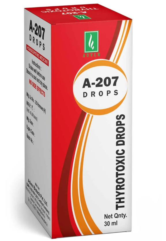 Adven A-207 Thyrotoxic Drops for thyroid balance and metabolic support