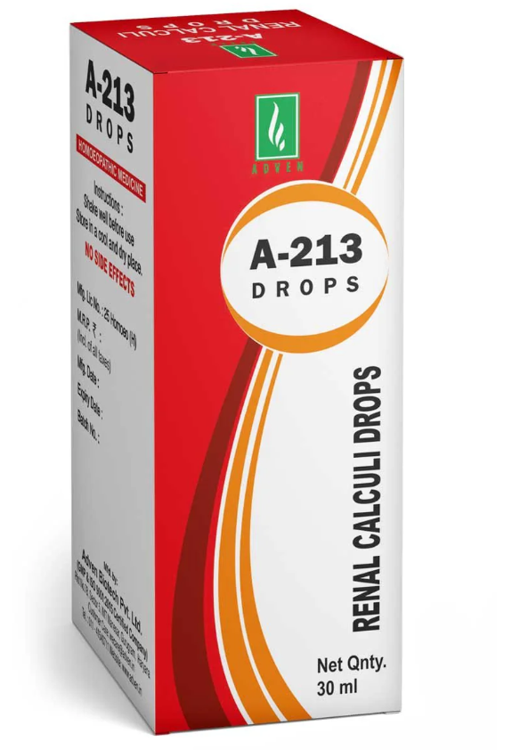 Adven A-213 Renal Calculi Drops for kidney stone pain and urinary support