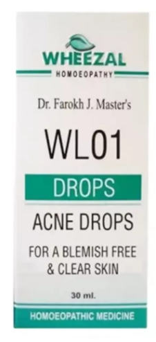 Wheezal WL01 Acne Drop for pimples, acne control and clear skin support