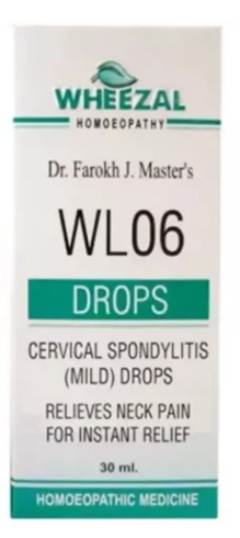 Wheezal WL06 Cervical Spondylitis (Mild) Drops for neck stiffness and cervical pain support