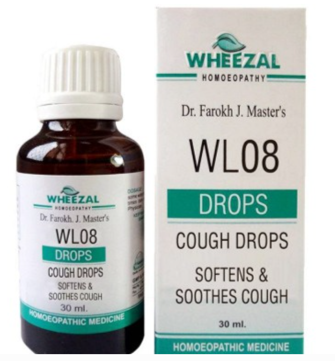 Wheezal WL08 Cough Drops for persistent cough relief and chest congestion support
