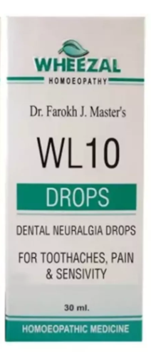 Wheezal WL10 Dental Neuralgia Drops for toothache relief and dental sensitivity support