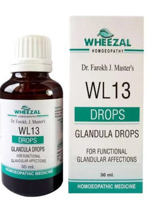 Wheezal WL13 Glandula Drops for glandular health and hormonal balance support