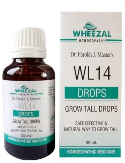 Wheezal WL14 Grow Tall Drops for bone growth and skeletal development support