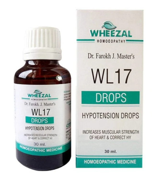 Wheezal WL17 Hypotension Drops for low blood pressure and heart strength support
