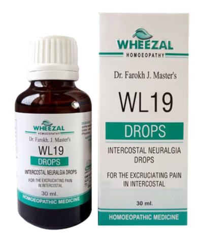 Wheezal WL19 Intercostal Neuralgia Drops for nerve-related chest pain relief