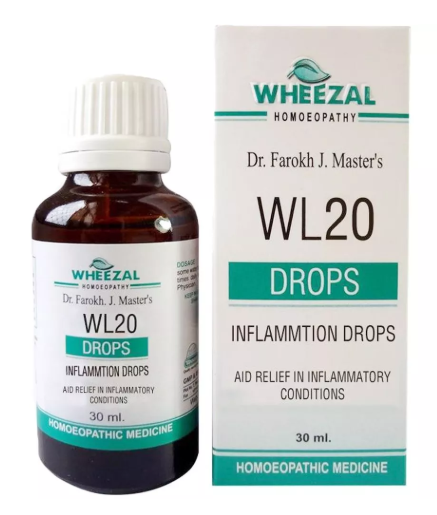 Wheezal WL20 Inflammation Drops for inflammation relief and swelling support