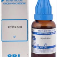 SBL Bryonia Alba Mother Tincture Q homeopathic medicine bottle for cold and joint relief