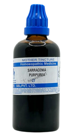 SBL Sarracenia Purpurea Q 100ml homeopathic medicine bottle for headache and eye pain relief