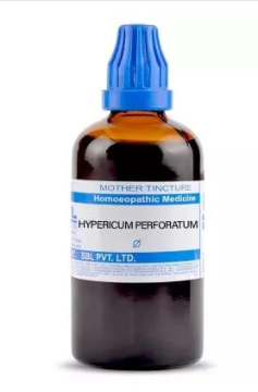 SBL Hypericum Perforatum Q 100ml homeopathic mother tincture bottle