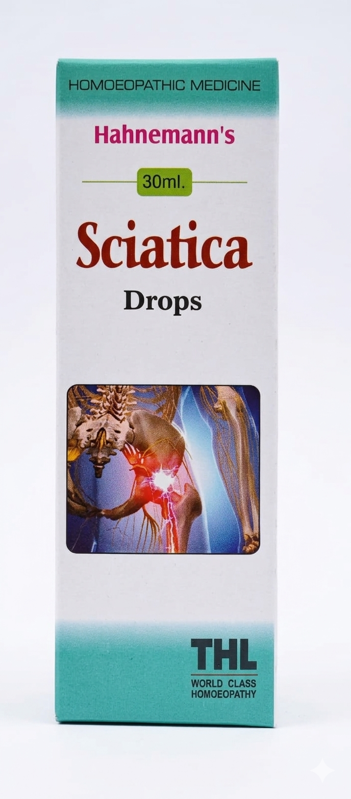 Hahnemann Sciatica Drops for sciatic nerve pain and lower back relief support