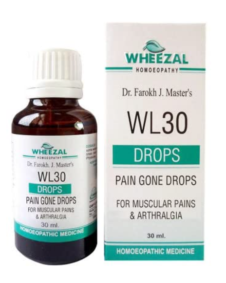 Wheezal WL30 Pain Gone Drops for muscle pain and joint relief support