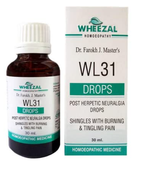 Wheezal WL31 Post Herpetic Neuralgia Drops for nerve pain and burning relief support