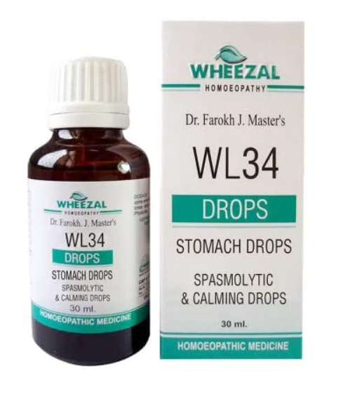 Wheezal WL34 Stomach Drops for indigestion and digestive comfort support