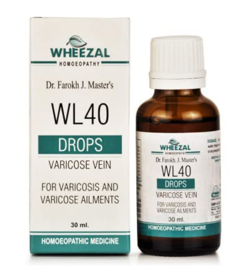 Wheezal WL40 Varicose Veins Drops for vein health and leg comfort support