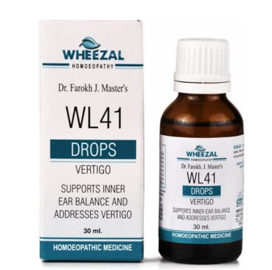 Wheezal WL41 Vertigo Drops for dizziness relief and inner ear balance support
