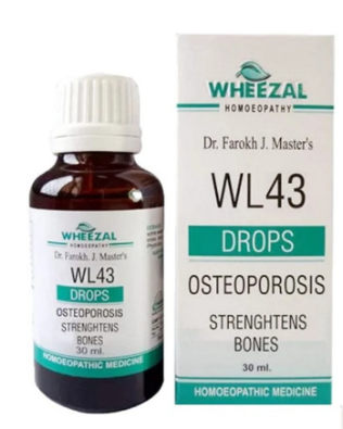 Wheezal WL43 Osteoporosis Drops for bone strength and skeletal health support
