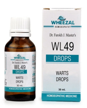 Wheezal WL49 Warts Drops for wart removal and skin health support