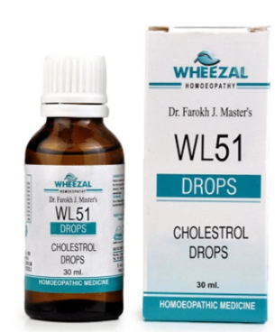 Wheezal WL51 Cholesterol Drops for heart health and cholesterol balance support