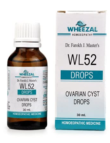 Wheezal WL52 Ovarian Cyst Drops for hormonal balance and ovarian health support