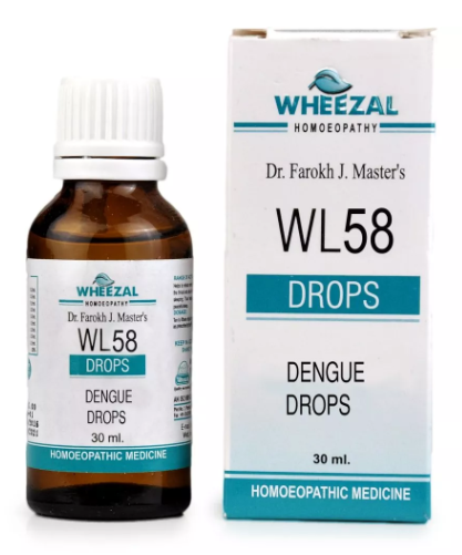 Wheezal WL58 Dengue Drops for fever relief and recovery support