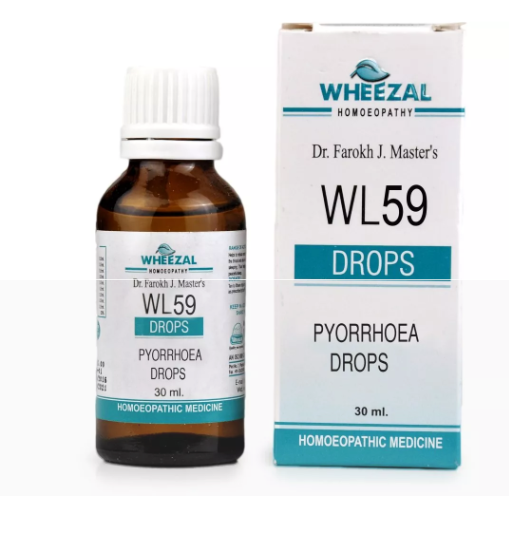 Wheezal WL59 Pyorrhoea Drops for gum pain relief and oral health support