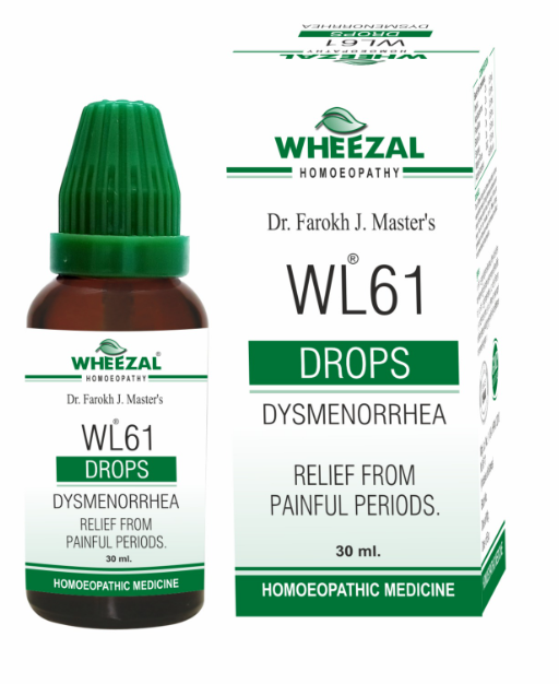 Wheezal WL61 Drops for menstrual health and female reproductive support