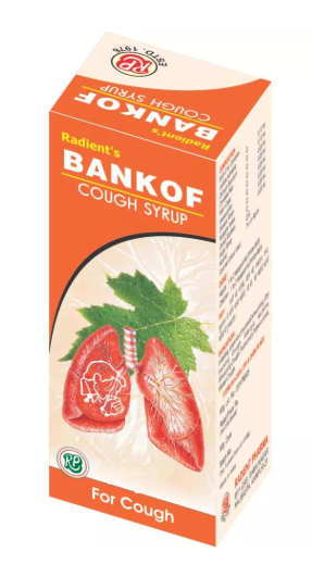 Radient BANK OF COUGH Syrup for dry cough, bronchial comfort, and respiratory wellness support
