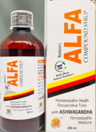Radient ALFA Compound Sugar Free Syrup for energy, stamina, mental wellness and overall vitality support