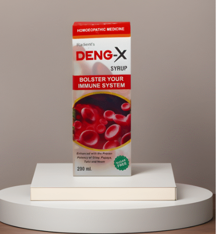 Radient DENG-X Sugar Free Syrup for immune support, seasonal wellness and daily vitality