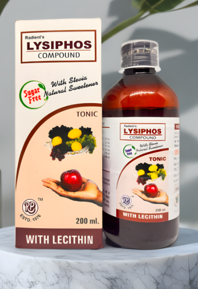 Radient LYSIPHOS Compound Sugar Free Syrup for weakness, anaemia, stamina, immunity and overall health