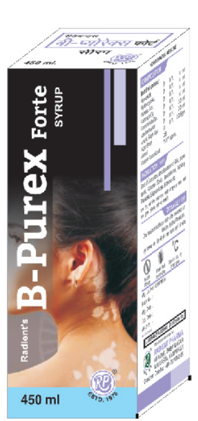 Radient B-PUREX FORTE Syrup for skin pigmentation balance, brown spots, and skin wellness support