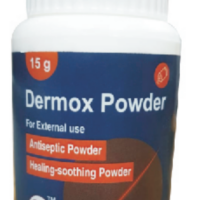 Radient DERMOX Powder homeopathic medicated skin powder for itching, heat rash and skin irritation relief