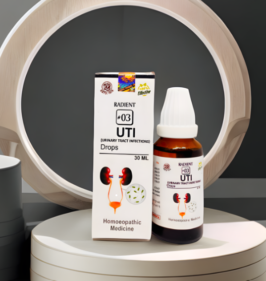 Radient 03 UTI Drops homeopathic medicine for urinary tract health, bladder support and burning urination