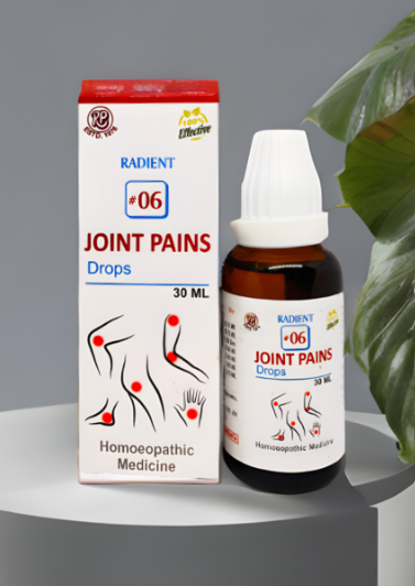 Radient 06 Joint Pains Drops homeopathic medicine for arthritis, knee pain, hip pain and joint stiffness