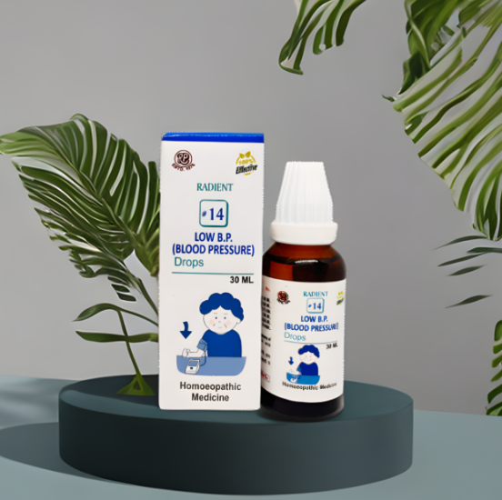 Radient 14 Low B.P. Blood Pressure Drops homeopathic medicine for low blood pressure, healthy circulation and heart support