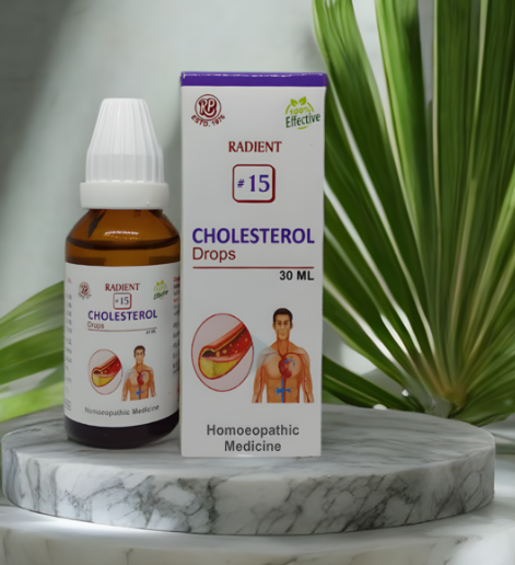 Radient 15 Cholesterol Drops homeopathic medicine for healthy cholesterol, heart health and cardiovascular support