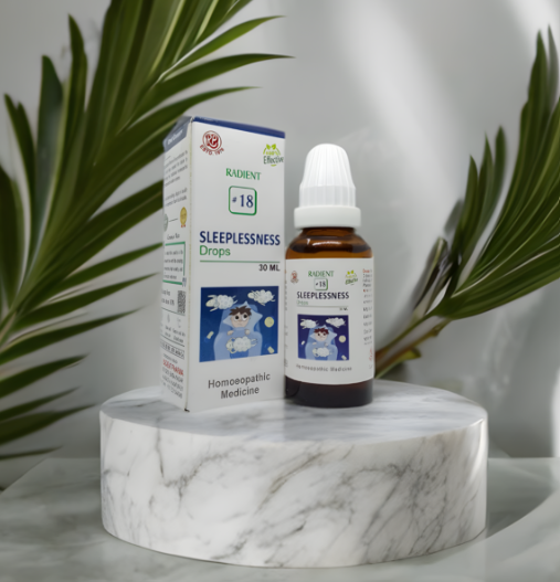 Radient 18 Sleeplessness Drops homeopathic medicine for insomnia, sleep problems and nervous restlessness