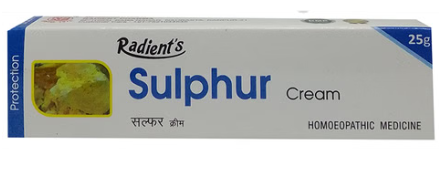Radient Sulphur Cream for itching, skin irritation and healthy skin care