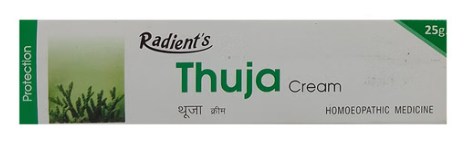 Radient THUJA Cream homeopathic cream for common warts, plantar warts and skin care