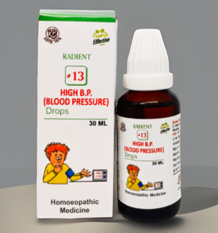 Radient 13 High B.P. Blood Pressure Drops homeopathic medicine for hypertension, heart health and healthy circulation