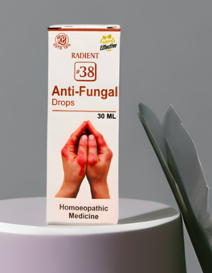 Radient 38 Anti Fungal Drops homeopathic medicine for fungal skin infections, ringworm and skin health