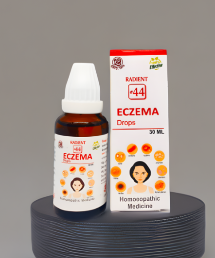 Radient 44 Eczema Drops homeopathic medicine for eczema, itching, skin rash and allergic skin irritation