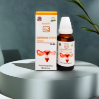 Radient 62 Ovarian Cysts Drops homeopathic medicine for ovarian health, PCOS support and menstrual wellness
