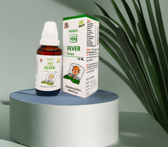 Radient 66 Fever Drops homeopathic medicine for fever, chills, body aches and recovery support