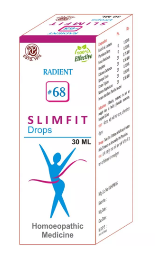 Radient 68 SlimFit Drops homeopathic medicine for healthy weight management and metabolic wellness